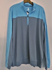 Johnnie O Performance 1/4 Zip Pullover Men XL Blue Gray Stretch Golf Athleisure