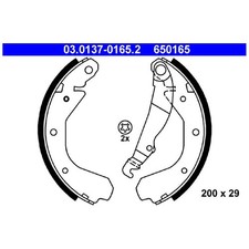 Bremsbacken-Satz hinten für Opel Corsa A S83 Kadett D 31-34 E T85 | 424879