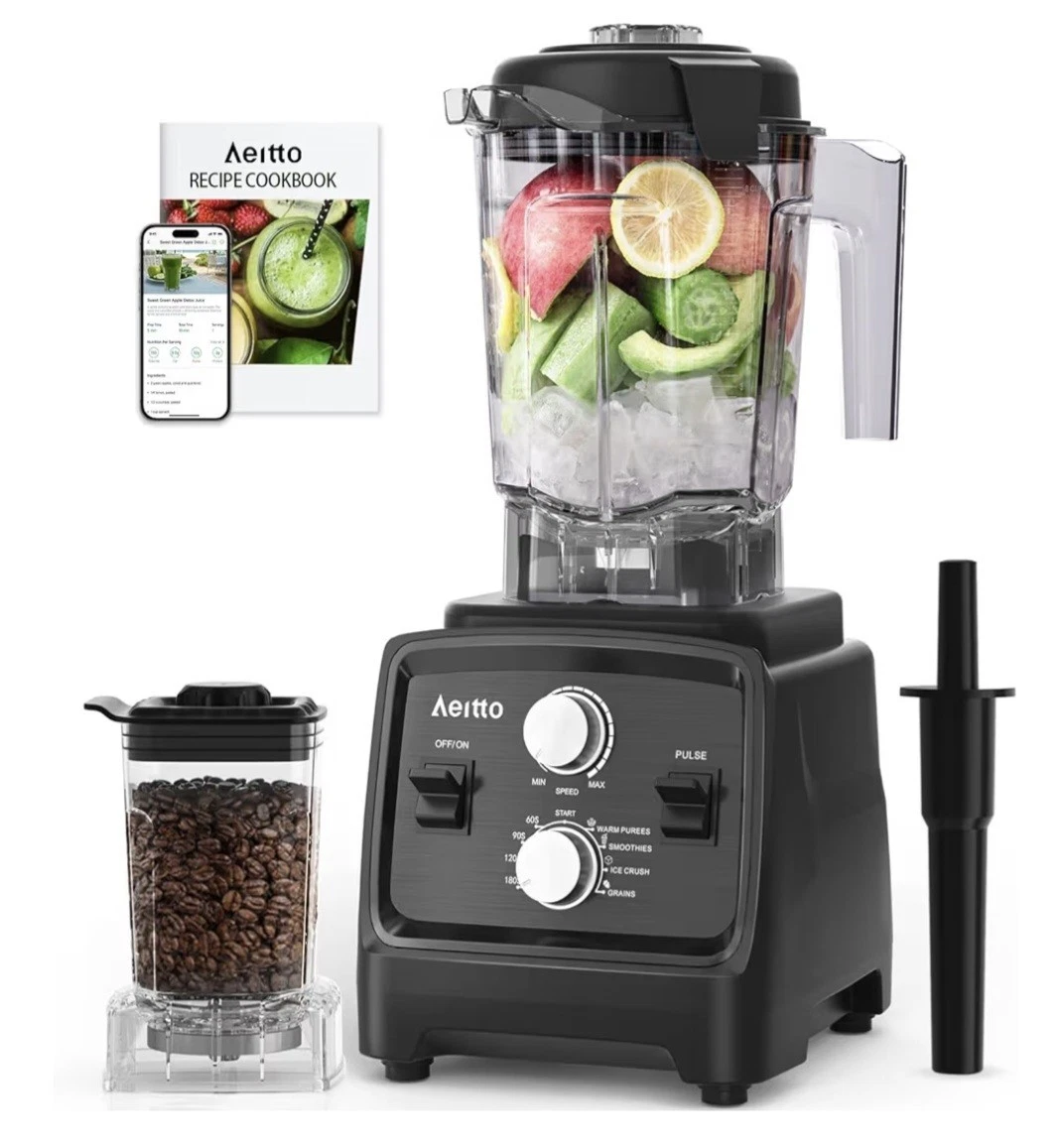 Aeitto Blenders for Kitchen with 1800W Motor, 68Oz. Large Capacity, 2-in-1 Blend