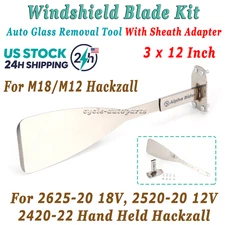 For M12 M18 Hackzall Blade W/ Sheath Adapter Auto Glass Windshield Removal Tool