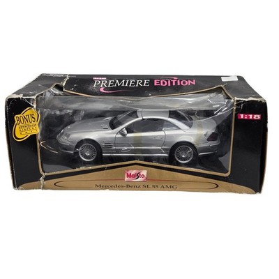 Mercedes Benz SL-55 AMG Premiere Edition 1/18 Maisto Silver Die