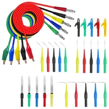 30Pcs Back Probe Kits - Banana Plug to Alligator Clip Test Leads with Wire Pi...