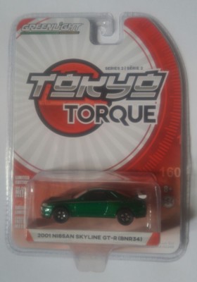 GREENLIGHT TOKYO TORQUE serie 2 GREEN MACHINE * 2001 NISSAN SKYLINE GT-R (BNR34)