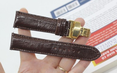 Brown Genuine Lizard Leather Watch Strap Quick Release For Men's Women's #006