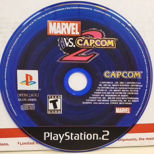 Marvel vs. Capcom 2: New Age of Heroes (PlayStation 2, 2002) DISC ONLY PS2 MvC