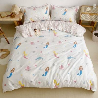 3D Mermaid Octopus ZHUA44 Bed Pillowcases Quilt Duvet Cover Set Queen King Zoe