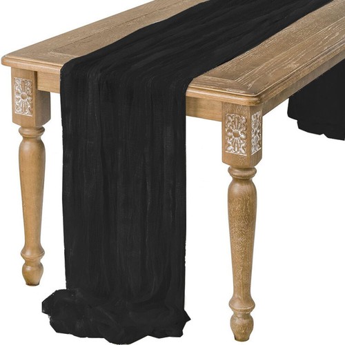 Table Runner Semi-Sheer Gauze Pleated Table Runner Cake Decor Party Christmas $ - Picture 16 of 19