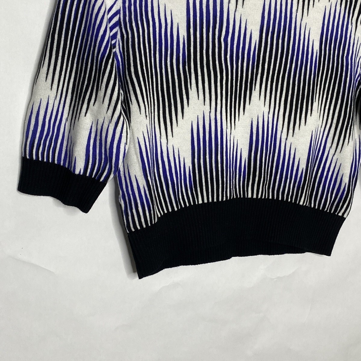 Pull Peter Pilotto For Target - Imprimé Floral Abstrait Gris Et Bleu, Taille XS - Neuf Sans étiquettes