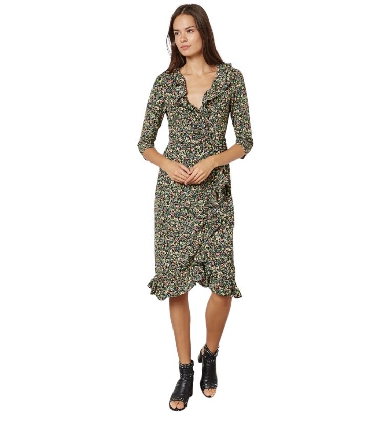 knee length dresses for ladies Rent Topshop Summer Floral Midi Dress main image 0