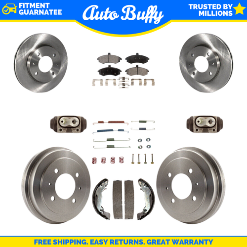 Front & Rear Disc Rotors + Ceramic Brake Pads Kit For Hyundai Elantra 2007–2010 2.0L