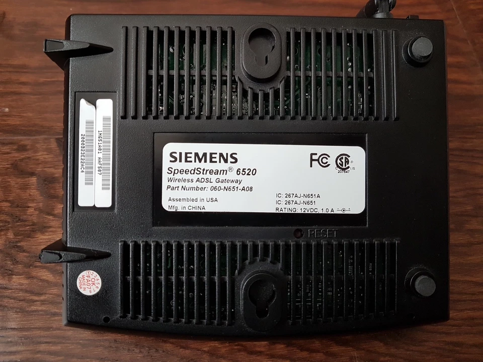 SpeedStream 6520 Wireless Residential Gateway Compact ADSL with USB 060-N651-A08 - Image 4 of 4