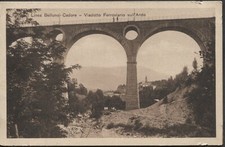 LINEA BELLUNO-CADORE - Cartolina - Viadotto Ferroviario sull'Ardo - (3769)