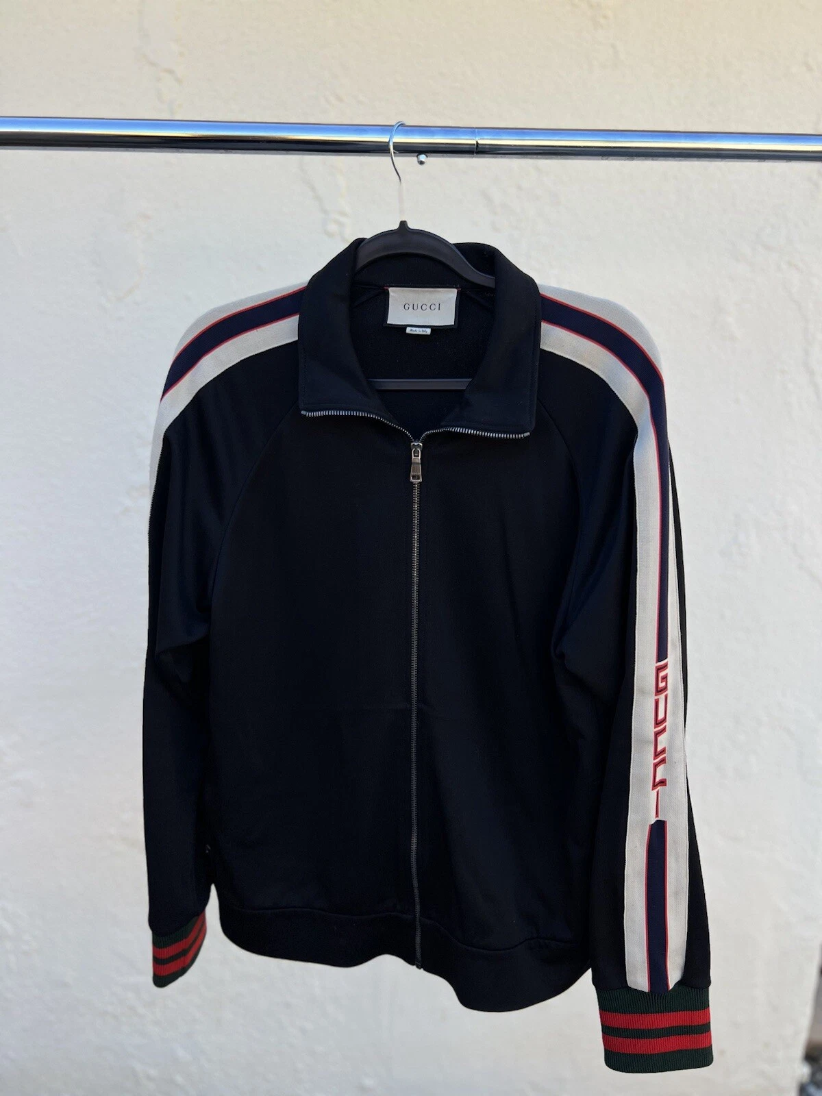 Giacca Gucci tecnica jersery nera con zip taglia M