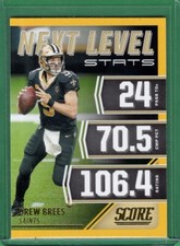 2021 Score Next Level Stats Gold #7 Drew Brees