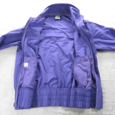 Vintage Nike Sportswear Jacket Mens Medium Purple Pockets Elastic Hem Full Zip