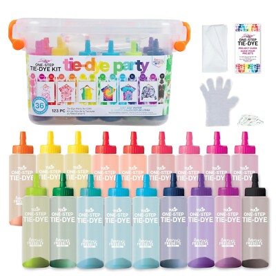 Tulpe 123-teiliges KRAWATTEFARBSTOFF-KIT. One Step Easy Kit enthält 18 Farben. Weihnachten