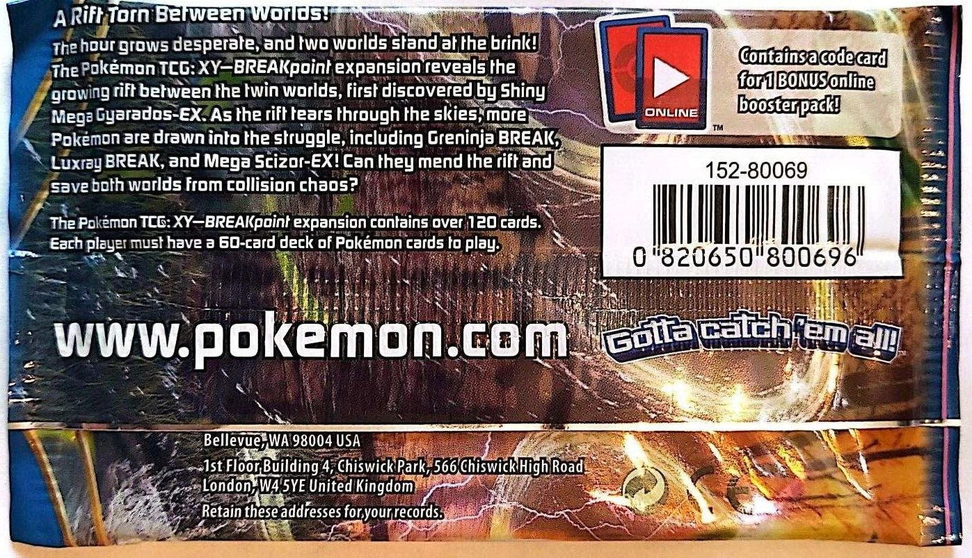 Pokemon XY BREAKpoint TCG online code card (12 count)