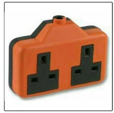 Heavy Duty High Impact Extension Lead Trailing Socket End DOUBLE 2 Gang 13amp