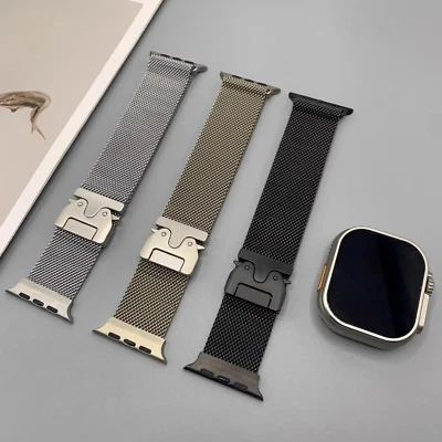 for Apple Watch Milanese Loop Strap Band Stainless Steel 38‑49 mm Non‑Magnetic