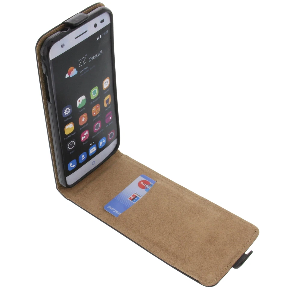 Tasche f. ZTE Blade V7 Lite Smartphone Flip Style Schutzhülle Flip Case Schwarz - Bild 3 von 4