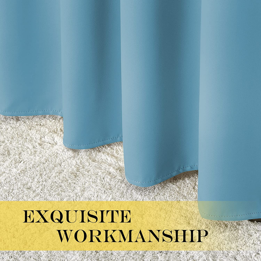 NICETOWN Sliding Glass Door Curtains Patio 100"W x 84"L, Teal Blue eBay