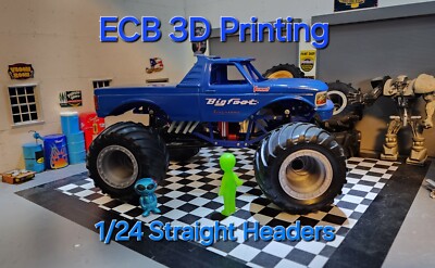 ECB 3D Printing 1/24 Monster Truck Straight Headers