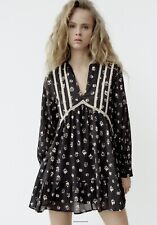 zara printed dress xs women NWT