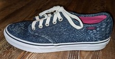 Vans off the Wall Camden Navy Snake Print womens sneaker size 8.5