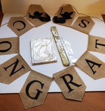 Graduation Party Pack 1 Banner 30 Invitations 2 Hanging Tissue Decorations