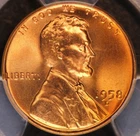 1958 D LINCOLN WHEAT PENNY PCGS MS-66RD *BEAUTIFUL!!* LOT # LOT 961