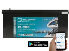 Q-Batteries Lithium Batterie 12-200 12,8V 200Ah 2560Wh LiFePO4 Avec Bluetooth