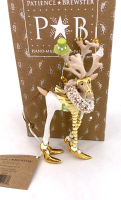 D56-Patience Brewster, Krinkles *Mini Moonbeam Prancer Orn.*  (5.5'') 31237C