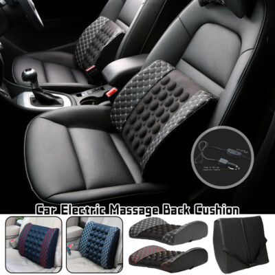 Car Electric Vibration Massage Cushion Waist Support lumbar Massage Back  Pillow | eBay