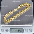 Real 14K Yellow Gold Mens Hollow Miami Cuban Link  Bracelet 8 inches 19.20 grams — photo 7