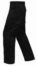 ROTHCO 2971 BLACK MENS BDU CARGO PANTS Relaxed Fit Zipper Fly SIZE S TO 5X