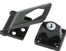 New in Package GATE HOUSE 3-1/2" Black Locking Safety Hasp w/2 Keys for Shed ETC