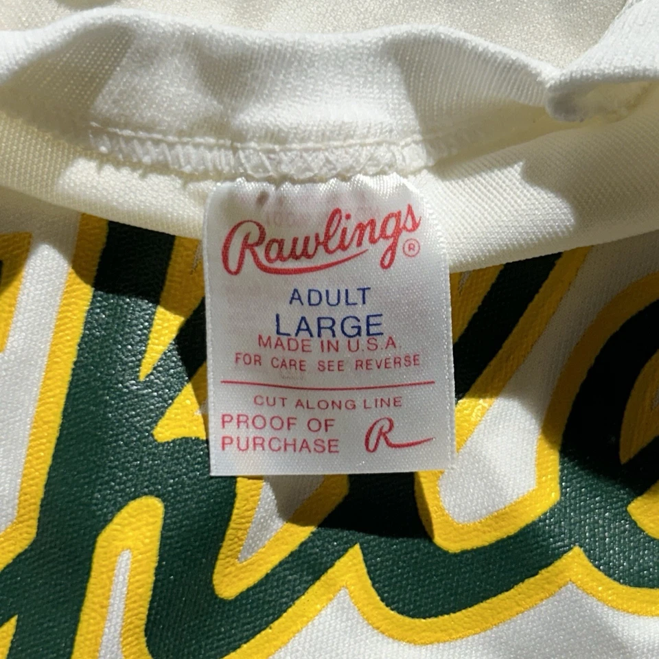 Camiseta deportiva vintage de atletismo Oakland de una sola puntada años 80 hecha en EE. UU. para hombre talla L Foto 4 de 4