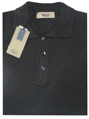 Pull Homme Laine Mérinos 3XL 4XL 5XL 6XL Polo Gris Grande Taille