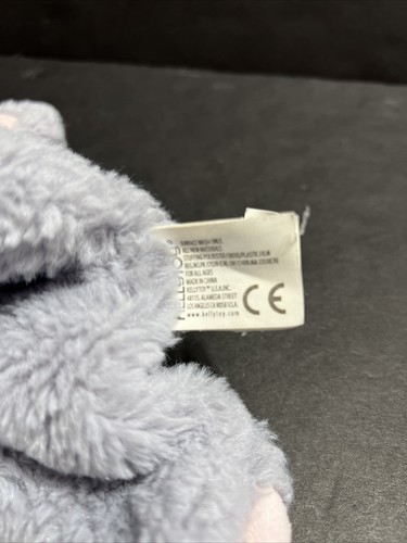 KellyToy Bunny Rabbit Lovey Gray Pink Plush Rattle Crinkle Security Blanket Flaw - Picture 9 of 11