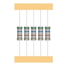100Pcs 1 -10M Ohm 2W 2 Watt Carbon Film Resistors Kit  5 134 Values Option