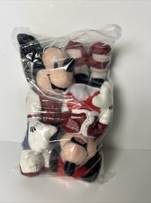Disney Store Mickey  Minnie Football Letterman Bean Bag Set Retired 2002