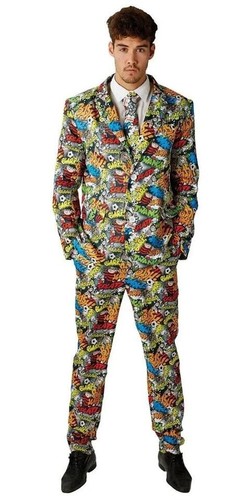 Mens Full Dress Dennis The Menace Cartoon SuitFancy Dress Costume Adult Standard - Picture 9 of 12