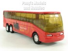 6 Inch Coach - Public Transportation Bus "Red Bus" 1/64 Scale Diecast Model