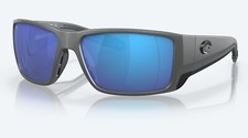 Costa Del Mar Blackfin Pro Matte Gray / Blue Mirror Polarized Glass 580G - NEW