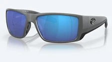 Costa Del Mar Blackfin Pro Matte Gray / Blue Mirror Polarized Glass 580G - NEW