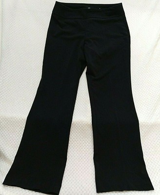 Dress Barn Size 8 Black Pull On Dress Pants Stretch Flare Leg Ebay