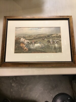 Print Vale of Aylesbury Steeple Chase Plate 1, 22.5  x16  Framed & Matted