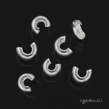 20 Sterling Silver Knot Cover Crimp Beads For 2-2.5mm Knot 99296