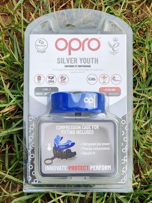 Opro Silver Level 3 Jugend Kaugummischutz - bis 10 Jahre - Brandneu - Etui & Halter