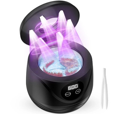 45khz Ultrasonic Retainer Denture Cleaner Machine, Fast Cleaning for Aligners...